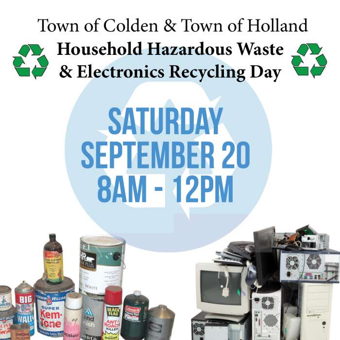 Town of Colden & Holland HHW & Electronics Collection Event